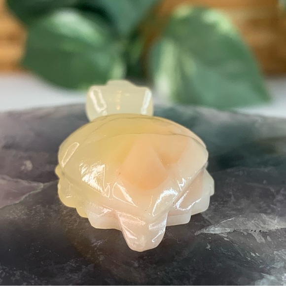 MINI Calcite Crystal Turtle Figurine Natural Stone Hand Carved Animal Tortoise - Picture 6 of 12